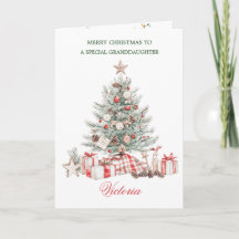 Arbre de Noël de la petite-fille présente