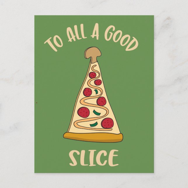Cartes Pour Fêtes Annuelles Arbre de Noël de l'amant drôle de pizza (Devant)