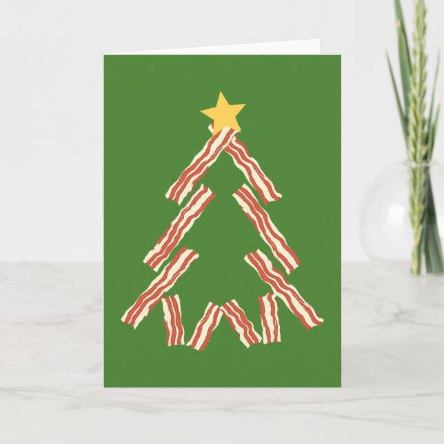 Cartes Pour Fêtes Annuelles Arbre de Noël de lard (Devant)