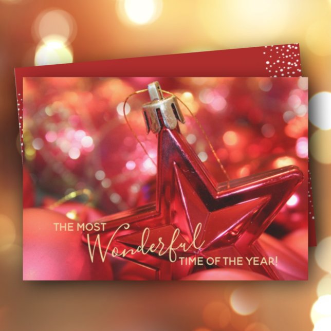 Cartes Pour Fêtes Annuelles Arbre de Noël de l'étoile rouge (Créateur téléchargé)