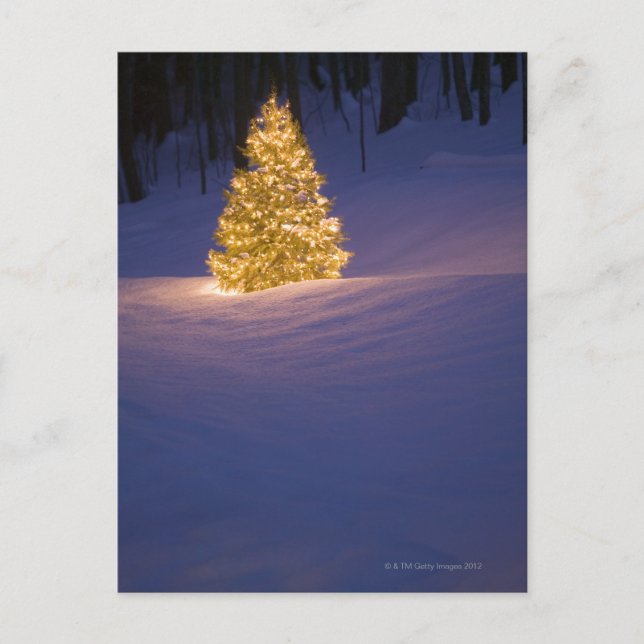 Cartes Pour Fêtes Annuelles Arbre de Noël de Lit dehors (Devant)
