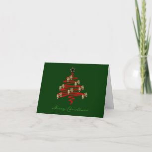 Cartes Pour Fêtes Annuelles Arbre de Noël de masque de drame