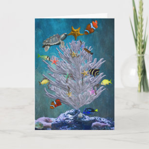 Cartes Pour Fêtes Annuelles Arbre de Noël de mer