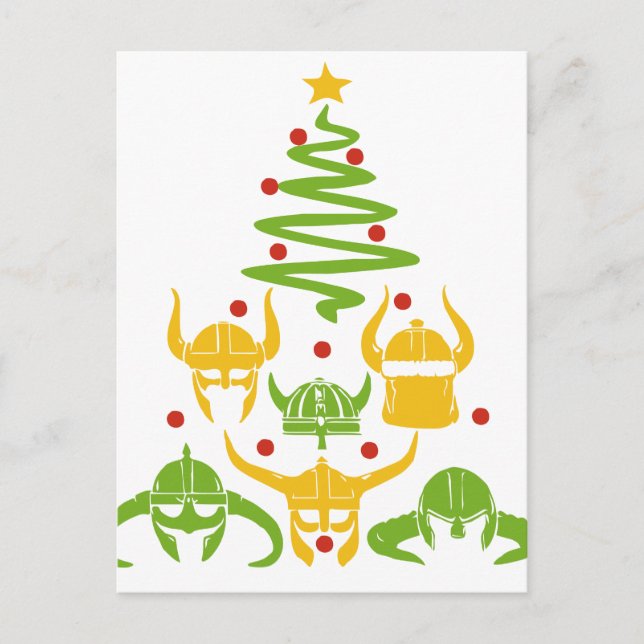 Cartes Pour Fêtes Annuelles Arbre de Noël de Viking le Valhöll (Devant)
