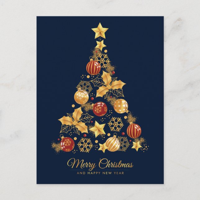 Cartes Pour Fêtes Annuelles Arbre de Noël décoratif (Devant)