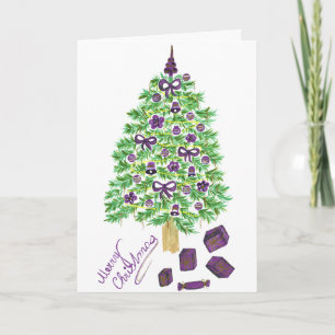 Cartes Pour Fêtes Annuelles Arbre de Noël décoratif pour des vœux de joyeuses