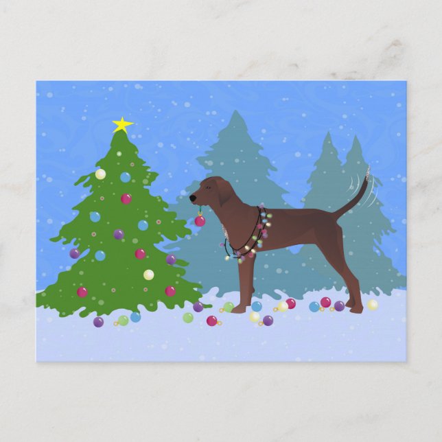Cartes Pour Fêtes Annuelles Arbre de Noël décoré par Redbone (Devant)