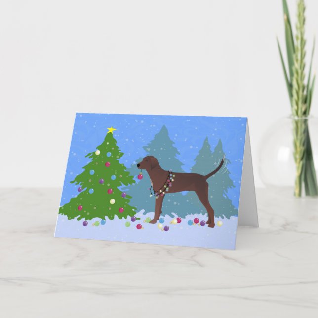 Cartes Pour Fêtes Annuelles Arbre de Noël décoré par Redbone (Devant)