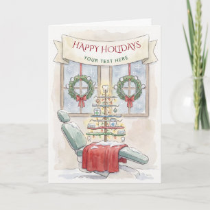 Cartes Pour Fêtes Annuelles Arbre de Noël dentaire Dentiste Noël Vacances