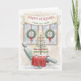 Cartes Pour Fêtes Annuelles Arbre de Noël dentaire Dentiste Noël Vacances