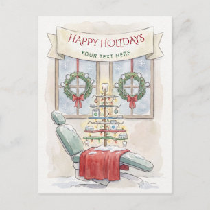 Cartes Pour Fêtes Annuelles Arbre de Noël dentaire Dentiste Noël Vacances