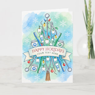 Cartes Pour Fêtes Annuelles Arbre de Noël dentaire Dentiste Noël Vacances de N