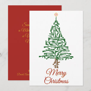 Cartes Pour Fêtes Annuelles Arbre de Noël des amoureux des armes à feu