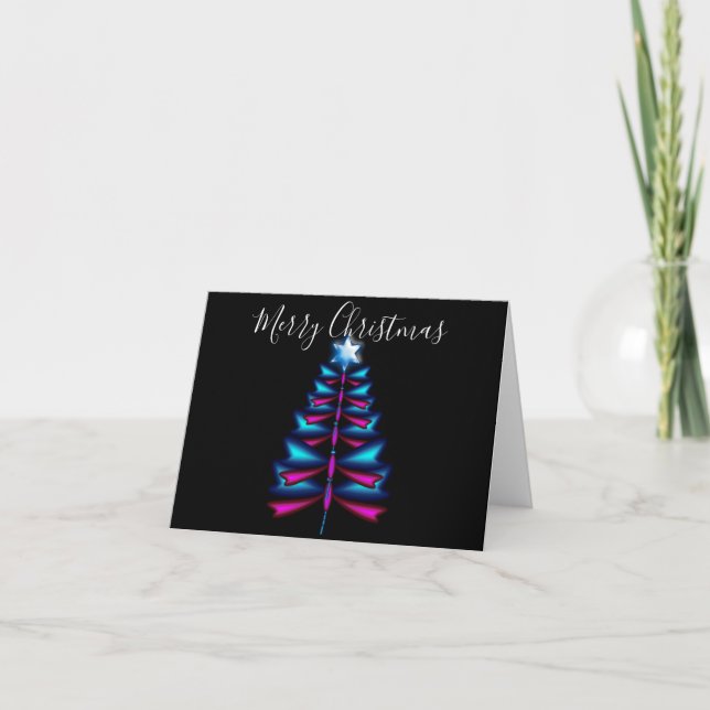 Cartes Pour Fêtes Annuelles Arbre de Noël des libellules (Devant)