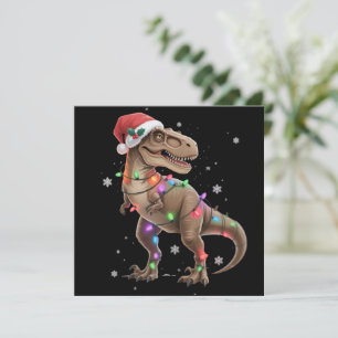 Cartes Pour Fêtes Annuelles Arbre de Noël Dinosaure T-rex Noël Xmas Animal Din