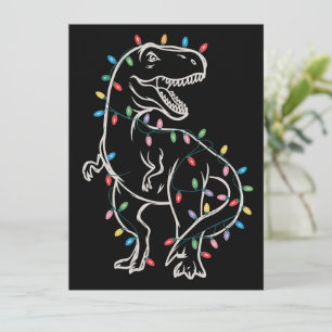 Cartes Pour Fêtes Annuelles Arbre de Noël Dinosaure T-rex Xmas Animal Dinosaur