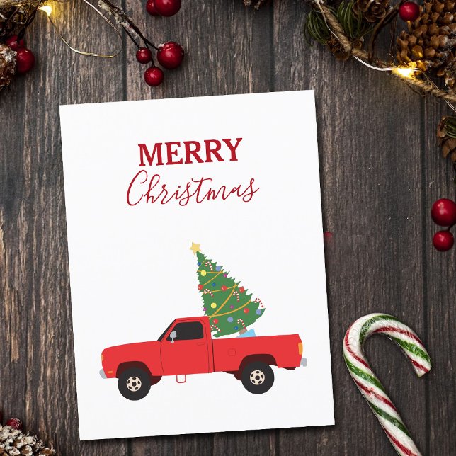 Cartes Pour Fêtes Annuelles Arbre de Noël du camion de ramassage (Créateur téléchargé)