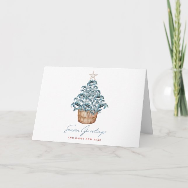 Cartes Pour Fêtes Annuelles Arbre de Noël du crabe bleu du Maryland (Devant)