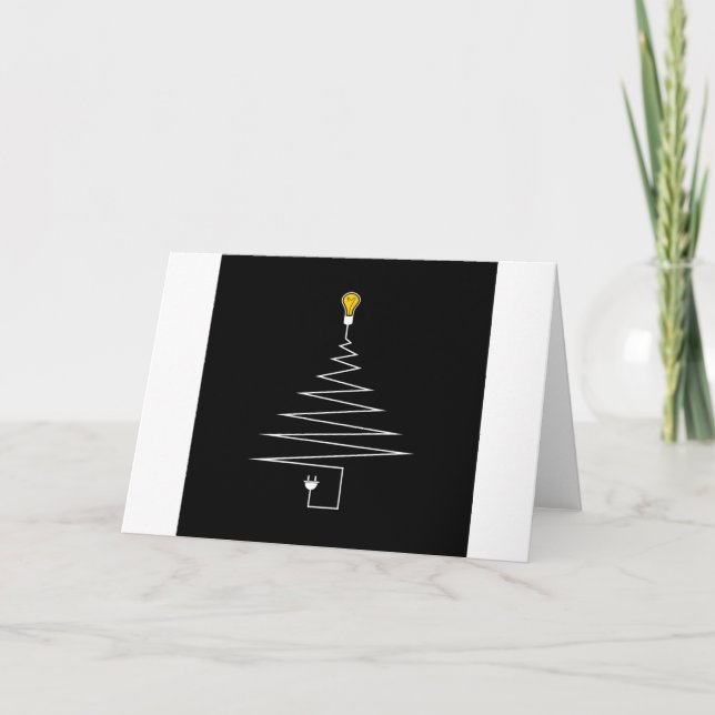 Cartes Pour Fêtes Annuelles Arbre de Noël électrique (Devant)