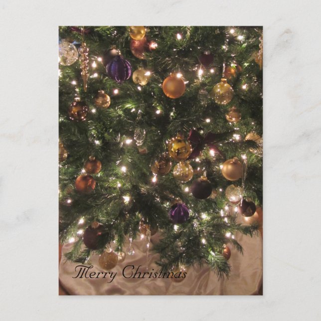 Cartes Pour Fêtes Annuelles Arbre de Noël élégant (Devant)