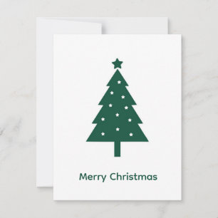 Cartes Pour Fêtes Annuelles Arbre de Noël Élégant Moderne à Verdure Non Photo