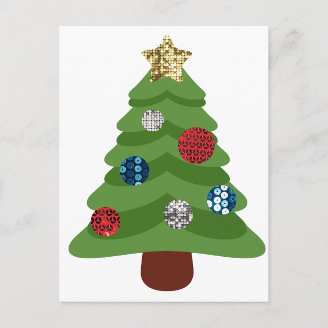 Cartes Pour Fêtes Annuelles arbre de noël émoji (Devant)