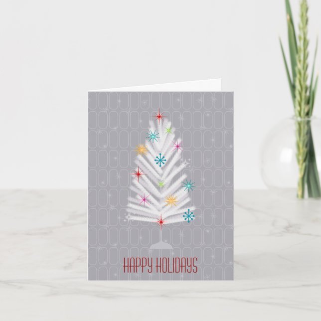 Cartes Pour Fêtes Annuelles Arbre de Noël en aluminium (Devant)