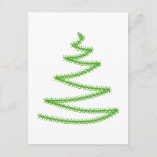 Cartes Pour Fêtes Annuelles Arbre de Noël en vert, simple et élégant.