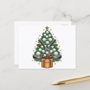 Cartes Pour Fêtes Annuelles Arbre de Noël Équipement de Golf Noël Golf