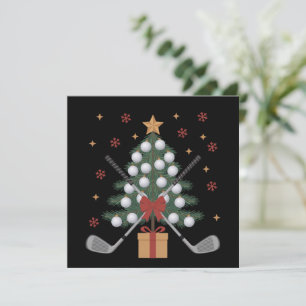 Cartes Pour Fêtes Annuelles Arbre de Noël Équipement de Golf Noël Golf