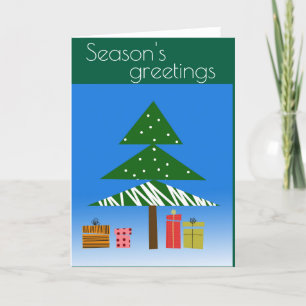 Cartes Pour Fêtes Annuelles Arbre de Noël et cadeaux, Bonnes Fêtes