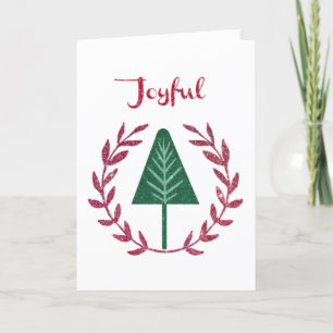 Cartes Pour Fêtes Annuelles Arbre de Noël et couronne festifs