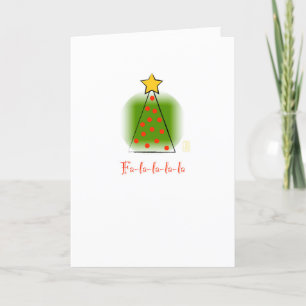 Cartes Pour Fêtes Annuelles Arbre de Noël Fa-la-la-la-Mod