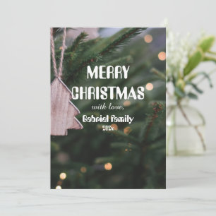 Cartes Pour Fêtes Annuelles Arbre de Noël familial moderne, simple et élégant