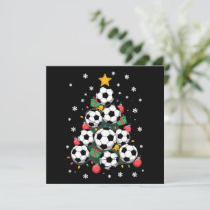 Cartes Pour Fêtes Annuelles Arbre de Noël Football Joueur Xmas Amateur de Spor