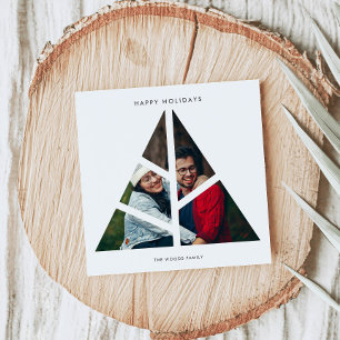 Cartes Pour Fêtes Annuelles Arbre de Noël géométrique couche Minimaliste Photo