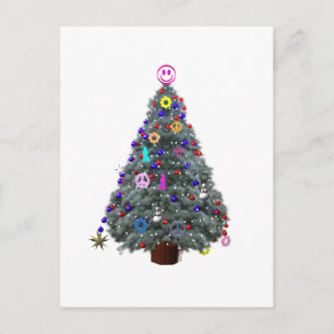 Cartes Pour Fêtes Annuelles Arbre de Noël hippie super