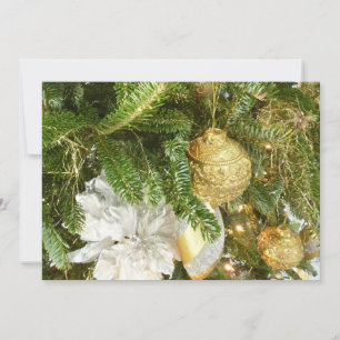 Cartes Pour Fêtes Annuelles Arbre de Noël I Argent et Or