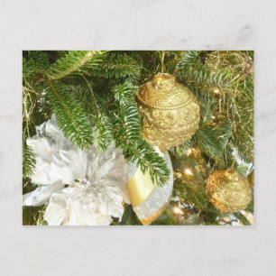 Cartes Pour Fêtes Annuelles Arbre de Noël I Argent et Or