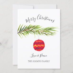 Cartes Pour Fêtes Annuelles Arbre de Noël joyeux aquarelle Joyeux et lumineux