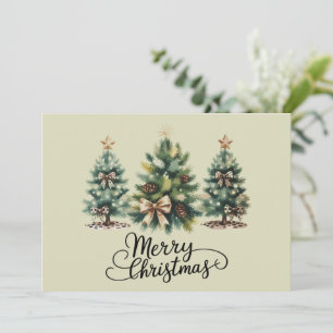 Cartes Pour Fêtes Annuelles Arbre de Noël joyeux léopard Coquette Bow Noël