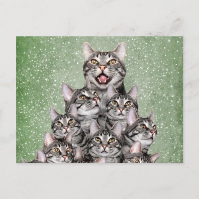 Cartes Pour Fêtes Annuelles arbre de Noël Kitty (Devant)