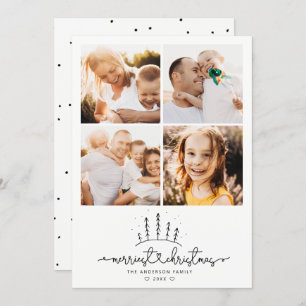 Cartes Pour Fêtes Annuelles Arbre de Noël le plus joyeux Collage photo moderne