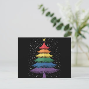 Cartes Pour Fêtes Annuelles Arbre de Noël LGBT-Q Fierté Pyjama Drapeau Arc-en-