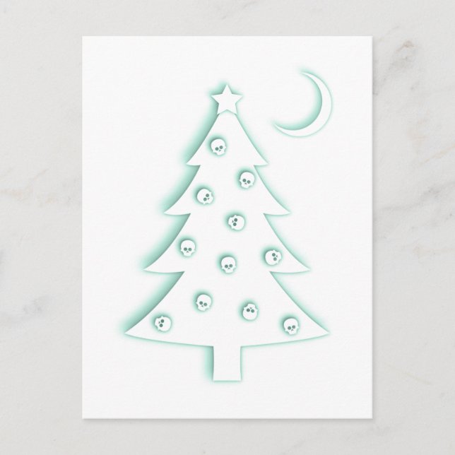 Cartes Pour Fêtes Annuelles Arbre de Noël Macabre (Devant)