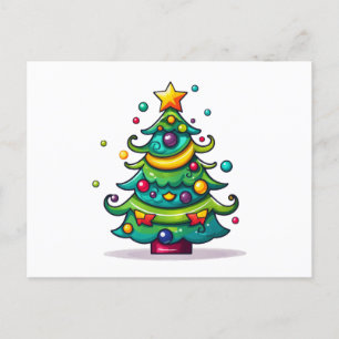 Cartes Pour Fêtes Annuelles Arbre de Noël mignon avec ornements