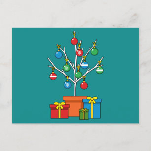 Cartes Pour Fêtes Annuelles Arbre de Noël minimal avec présentation