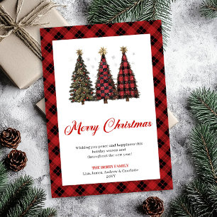 Cartes Pour Fêtes Annuelles Arbre de Noël minimaliste à imprimé léopard pour l