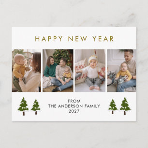 Cartes Pour Fêtes Annuelles Arbre de Noël minimaliste moderne 4 photos Nouvel