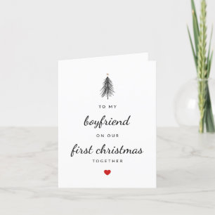 Cartes Pour Fêtes Annuelles Arbre de Noël minimaliste moderne pour copain